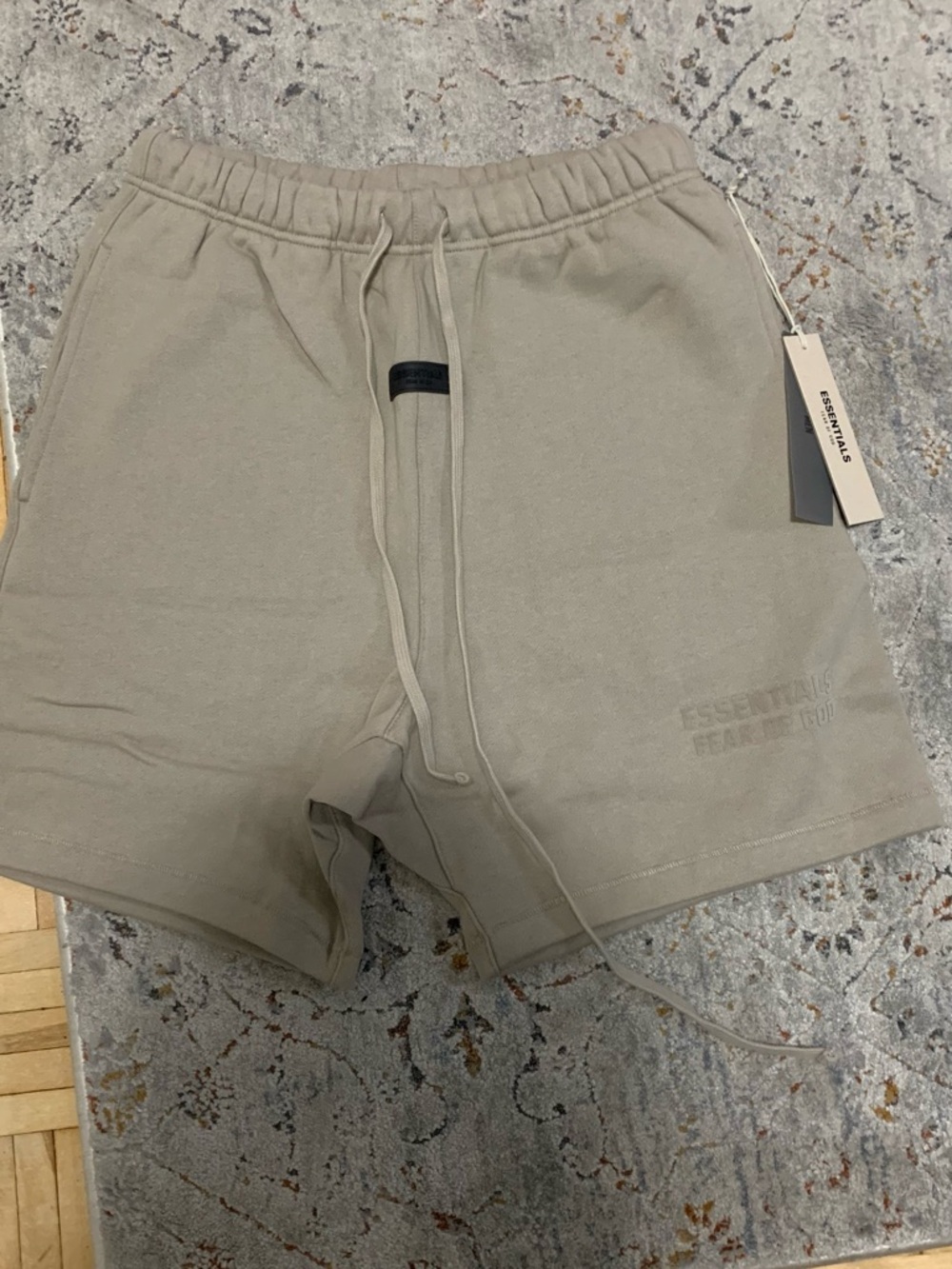 Essentials Men’s Drawstring Shorts in Taupe